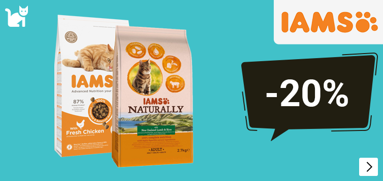 Iams kleinverpakkingen 2,7 kg-3kg  kat 20% korting CAT